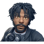cool guy with headphones sticker