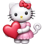 Hello kitty heart sticker