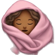 girl sleeping in blanket sticker