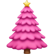 Pink Christmas tree sticker