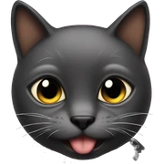 Gato preto fofo sticker