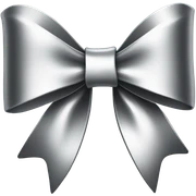 Silver bow sticker