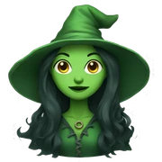 green witch sticker