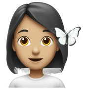 White butterfly sticker