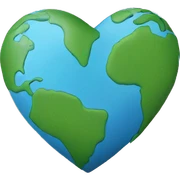 heart shaped earth sticker