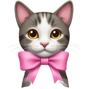 Cat with pink bow sticker
