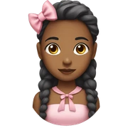 girl with bow sticker