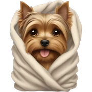 Yorkshire terrier in a blanket  sticker
