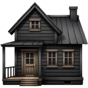 Black house sticker