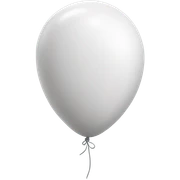 white ballon sticker