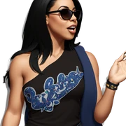 black-haired girl in sunglasses sticker