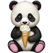 Panda eating ice cream sticker