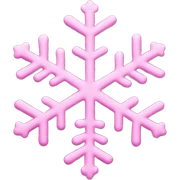 pink snow flakes sticker