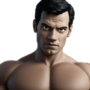 muscular man with black hair sticker