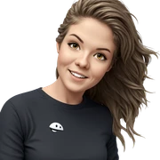 smiling girl with long hair sticker