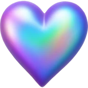 Iridescent heart sticker