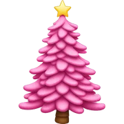 Pink Christmas tree sticker