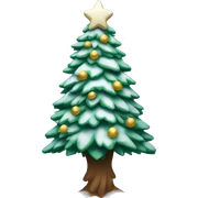 snowy christmas tree  sticker