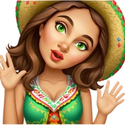 Fiestero with Sombrero sticker