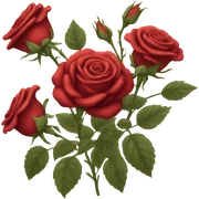 victorian red roses sticker