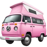 Pink camper van sticker