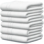 Stack of three white towels sticker
