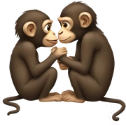 Monkeys in love sticker