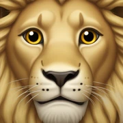 Lion face sticker