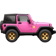 pink and gold jeep sticker