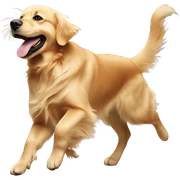 Golden retriever dancing  sticker