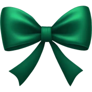 dark green bow sticker
