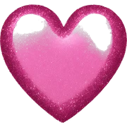 Pink glitter heart sticker