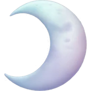 Pale Pastel Crescent moon realistic sticker