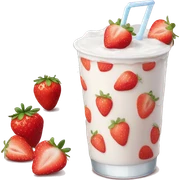strawberry pack milk sticker