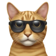 Cat with sunglasses sticker