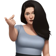 black haired girl in dress sticker