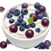 yoghurt bowl with grapes and blueberries sticker