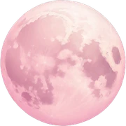 Pastel pink moon sticker