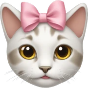 Cat with bow  sticker