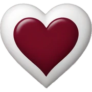 Burgundy heart sticker