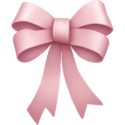 light pink ribbon bow sticker