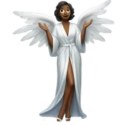 woman in high heels and silk robe and angel wings  sticker