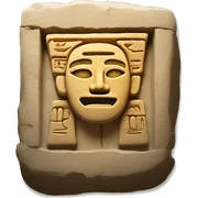 Glowing hieroglyphs shown on a stone tablet sticker