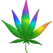 weed rainbow sticker