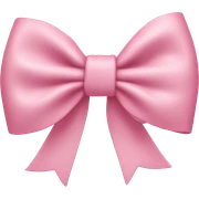 light pink bow on light pink bow sticker