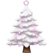 White New year tree with pink lights sticker