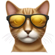 Cat with sunglasses sticker