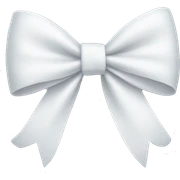 white bow sticker