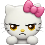 Angry hello kitty  sticker