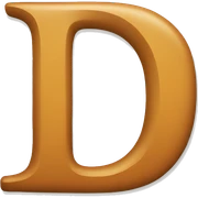 Letter D sticker